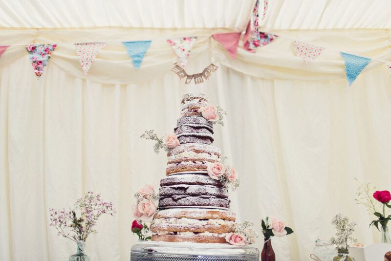 Bridebook.co.uk- sugared naked cake decorated with roses