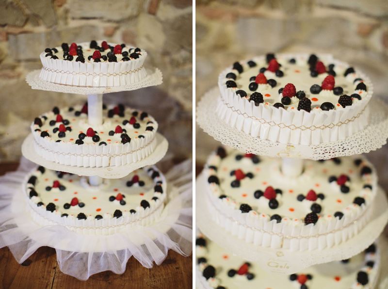 Bridebook.co.uk- white tiered wedding cake decorated with fresh berries
