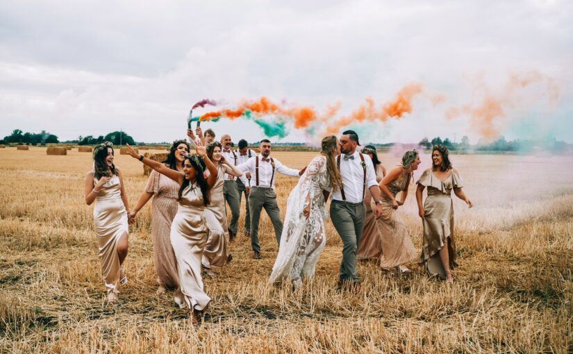 Alice & James’ DIY Festival Themed Farm Wedding