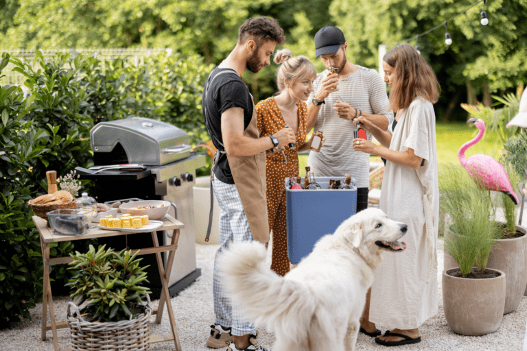 Back garden BBQ party