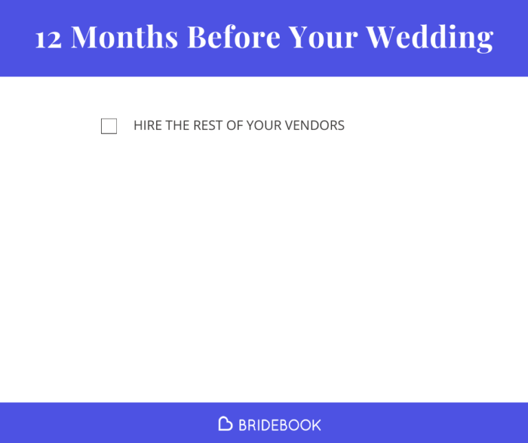 Wedding Planning Checklist : what to do 12 months before