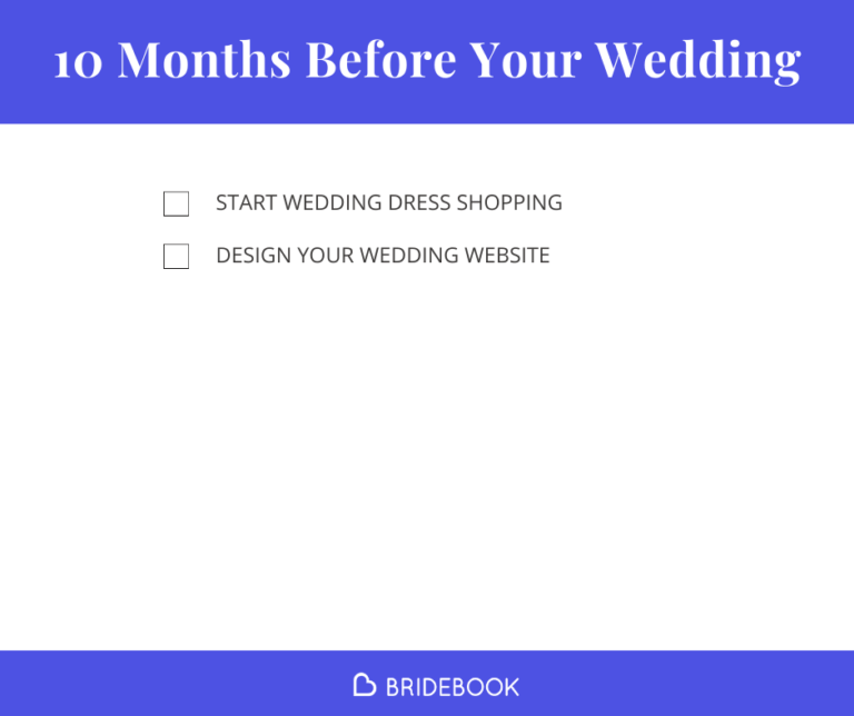 Wedding Planning Checklist : what to do 10 months before