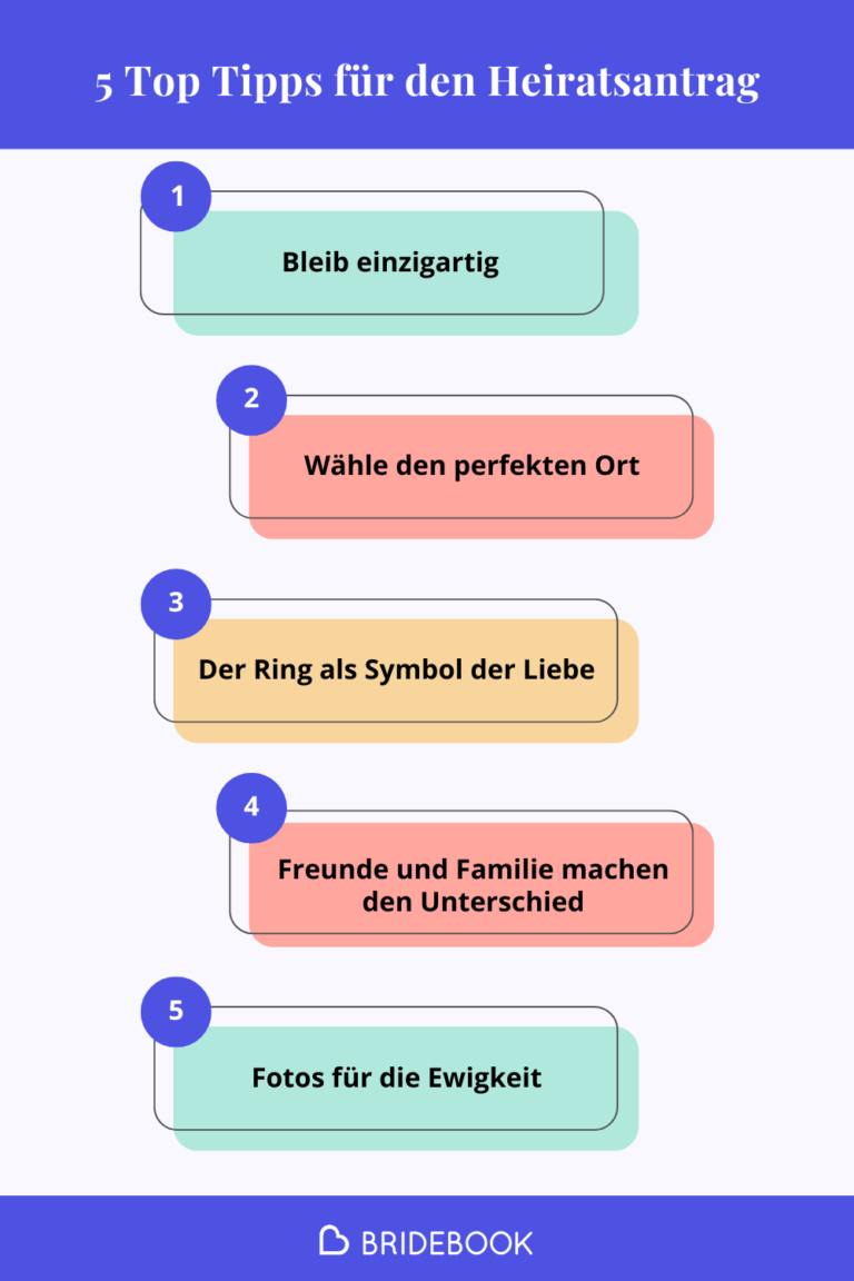 5 Top Tipps für den Heiratsantrag - Grafik