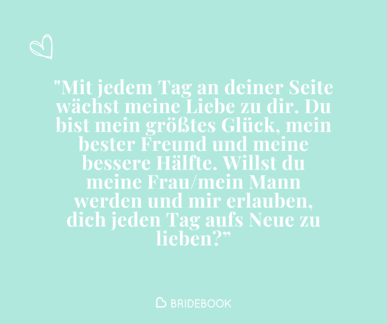 Heiratsantrags-Text klassisch und romantisch - Inspiration