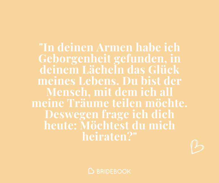 Heiratsantrags-Text zärtlich und empathisch - Inspiration