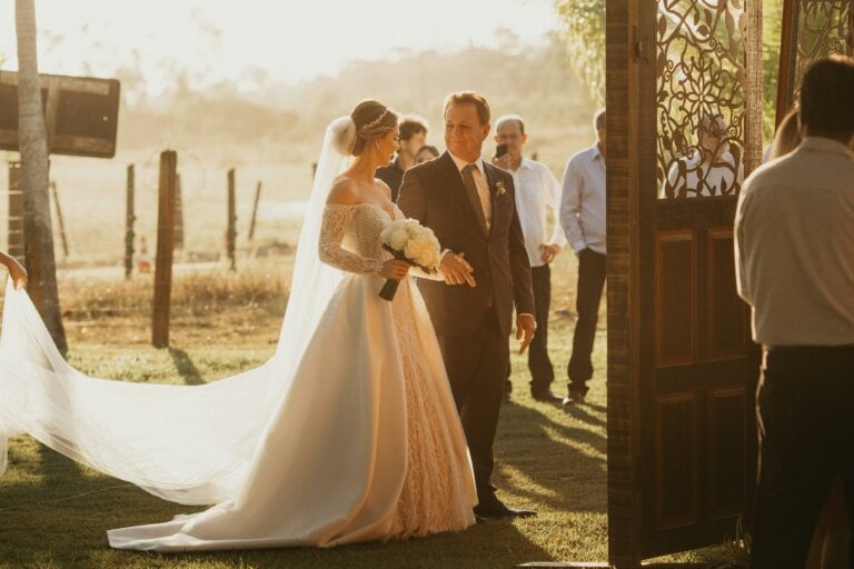 Bride and father