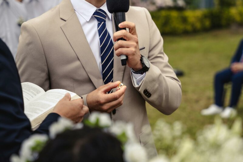 Groom giving a speech