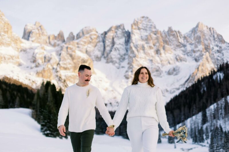 Winter wedding in the mountains