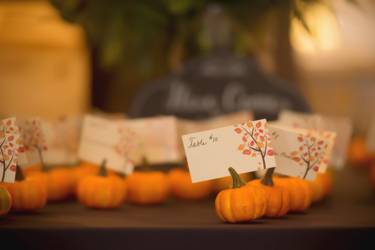 Petits cadeaux de mariage en forme de citrouille