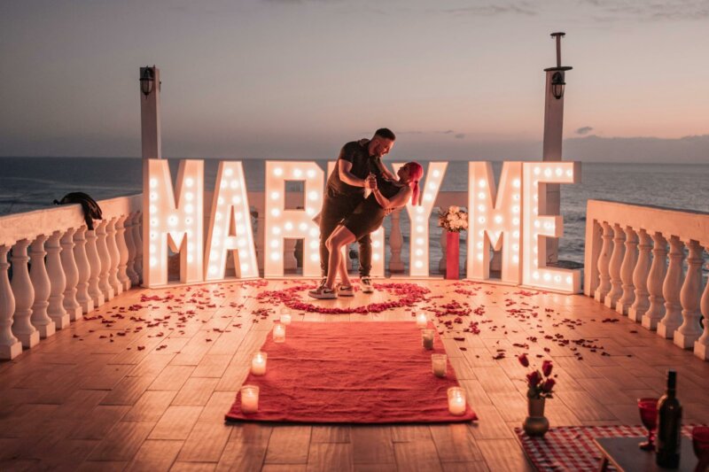 Demande en mariage décor Marry Me