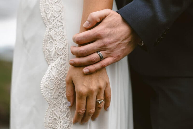 Hands with wedding rings