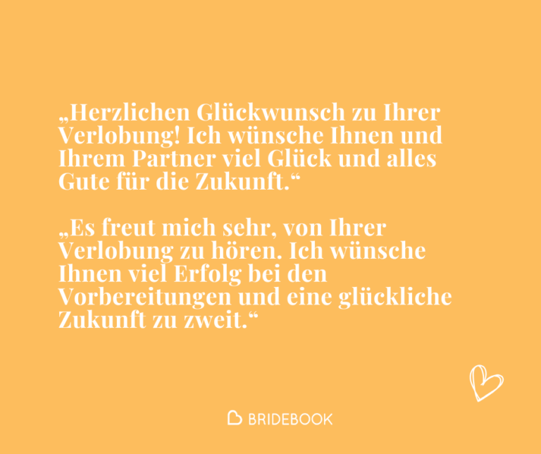 Formelle Glückwünsche zur Verlobung für Kollegen - Ideen