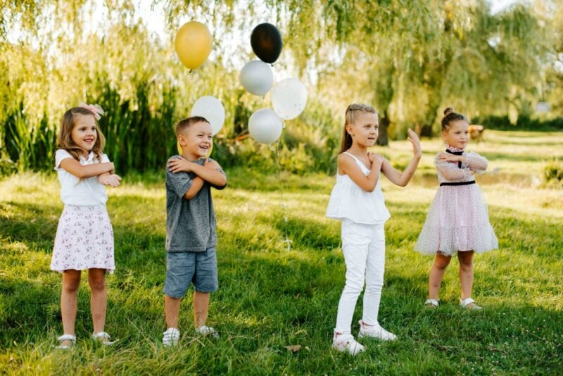 Kids dancing at a wedding