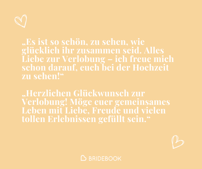 Glückwünsche zur Verlobung  - Ideen für Verwandte