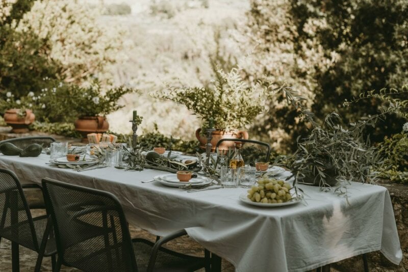 Table de mariage champêtre