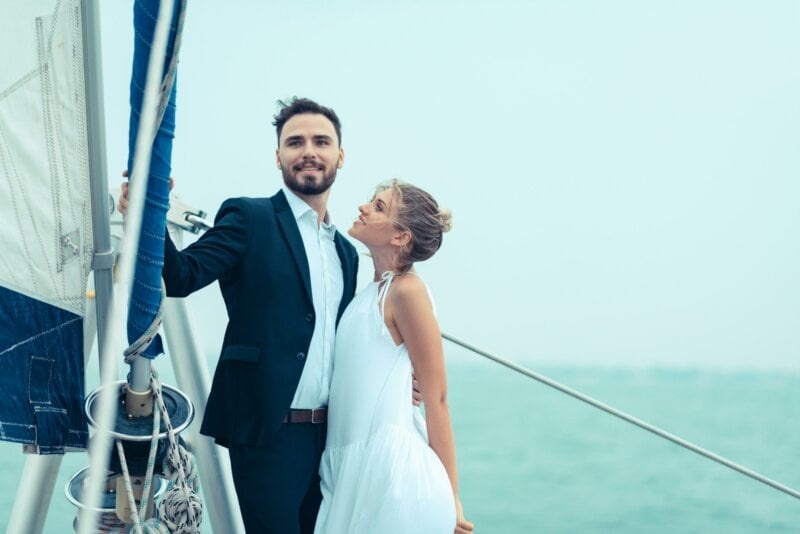 Married couple on a boat