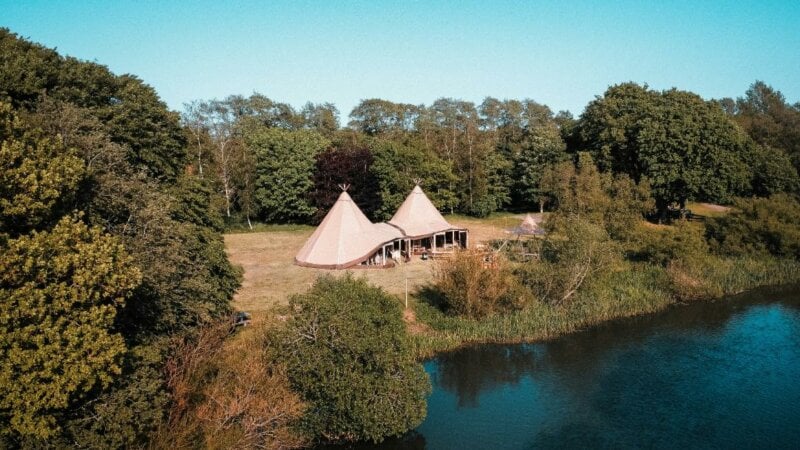 Two tents in a natural setting