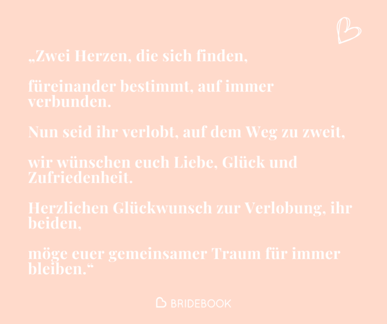 Gedicht zur Verlobung - Beispiel