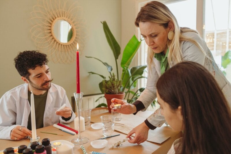 Atelier de fabrication de bougies