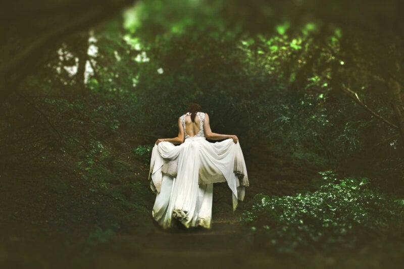 Bride in a forest