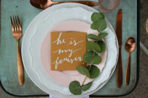 He is my forever note in a plate