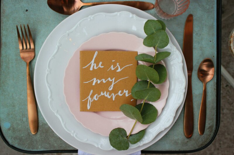 He is my forever note in a plate