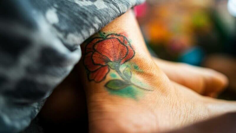 Tatouage de coquelicot