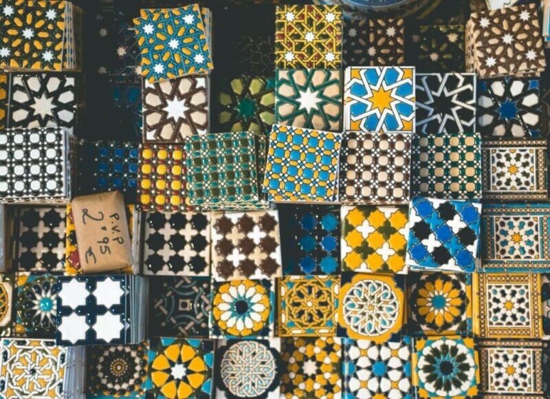 Carreaux de mosaïque colorés