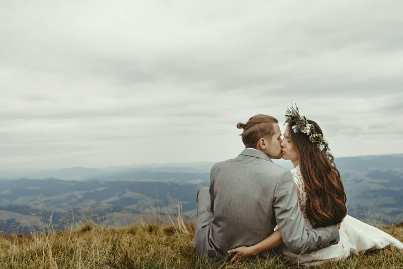Couple Kissing View