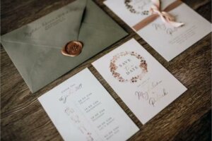 save the date karten auf tisch