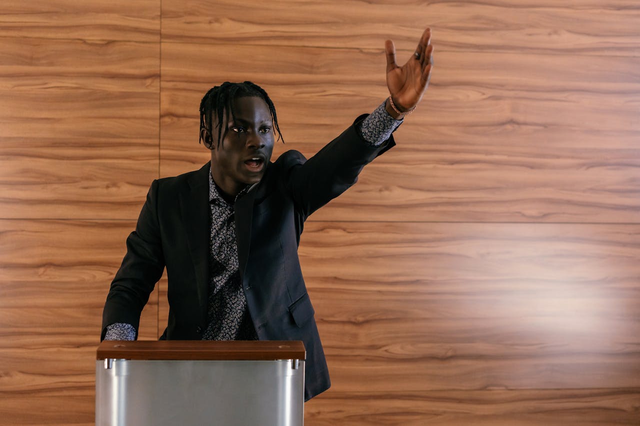 Discours passionné lors de la cérémonie