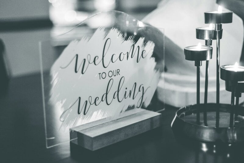 Panneau welcome to our wedding