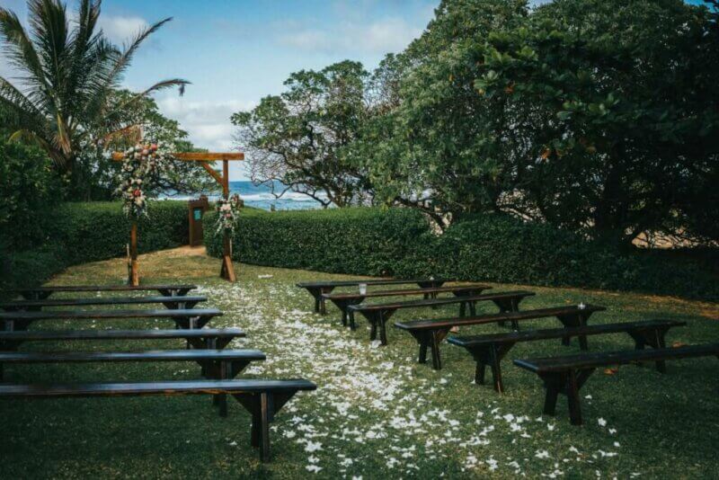 Lieu de mariage en plein air au bord de l'eau