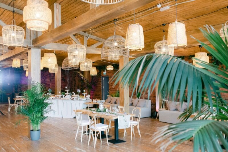 Lieu de mariage à la décoration naturelle