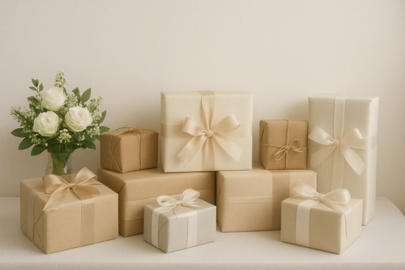 Table de mariage avec cadeaux