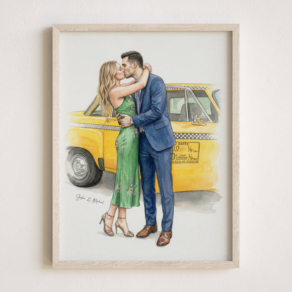 custom couple portrait wedding gift idea