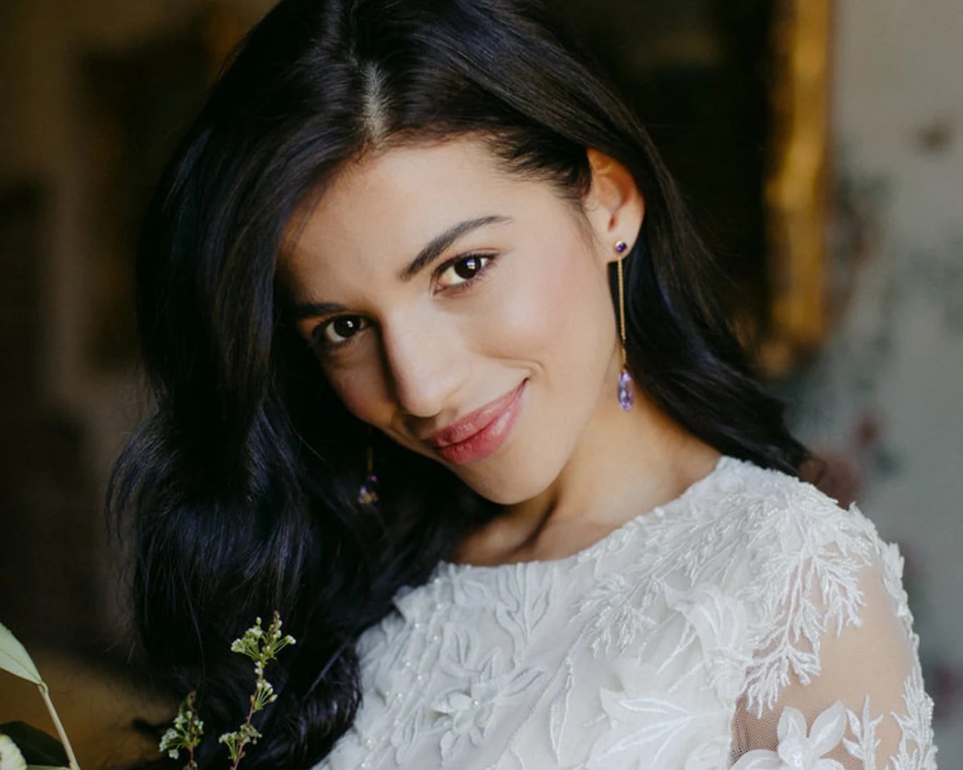 person with supermodel blow out hair