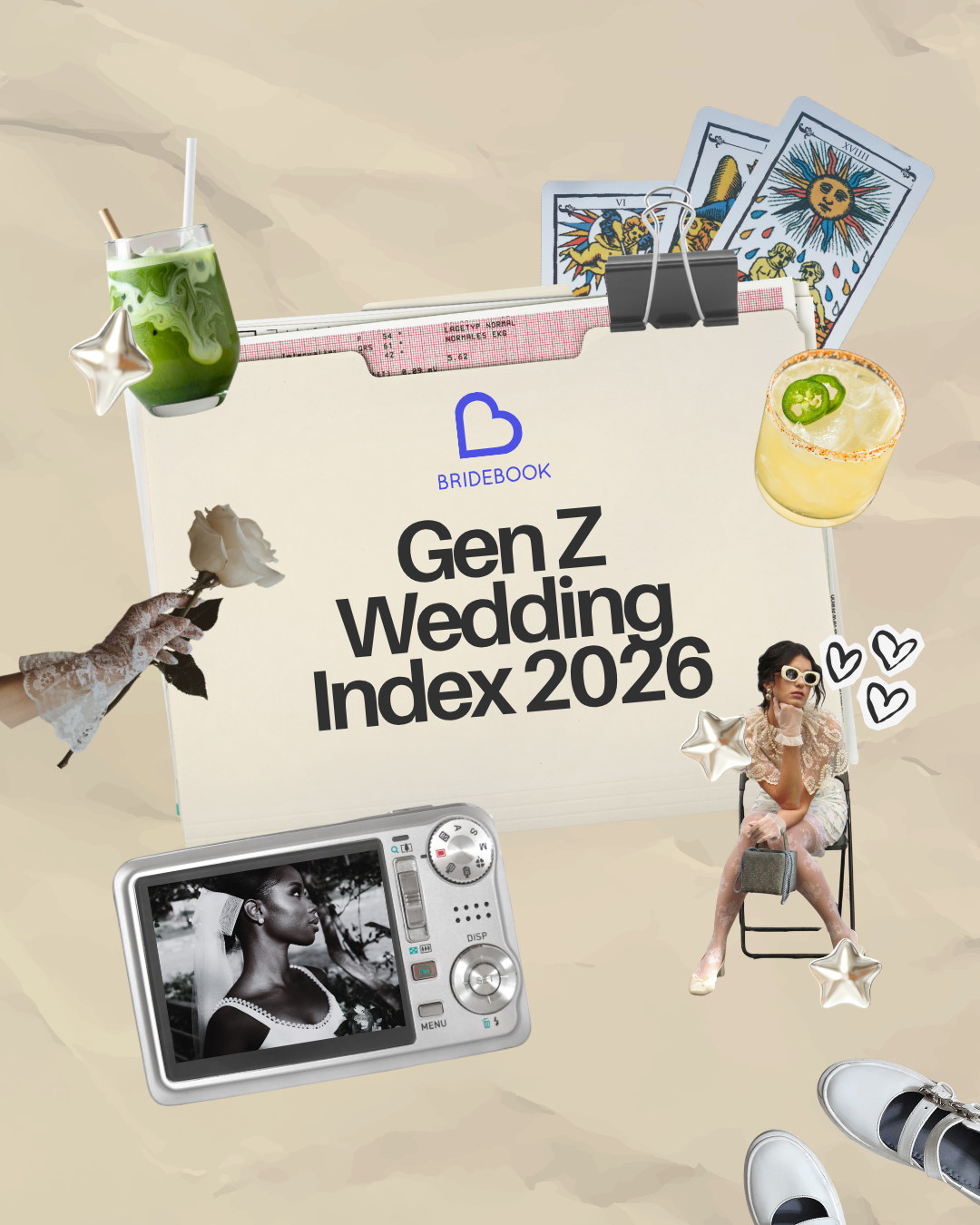 gen z inspired wedding collage
