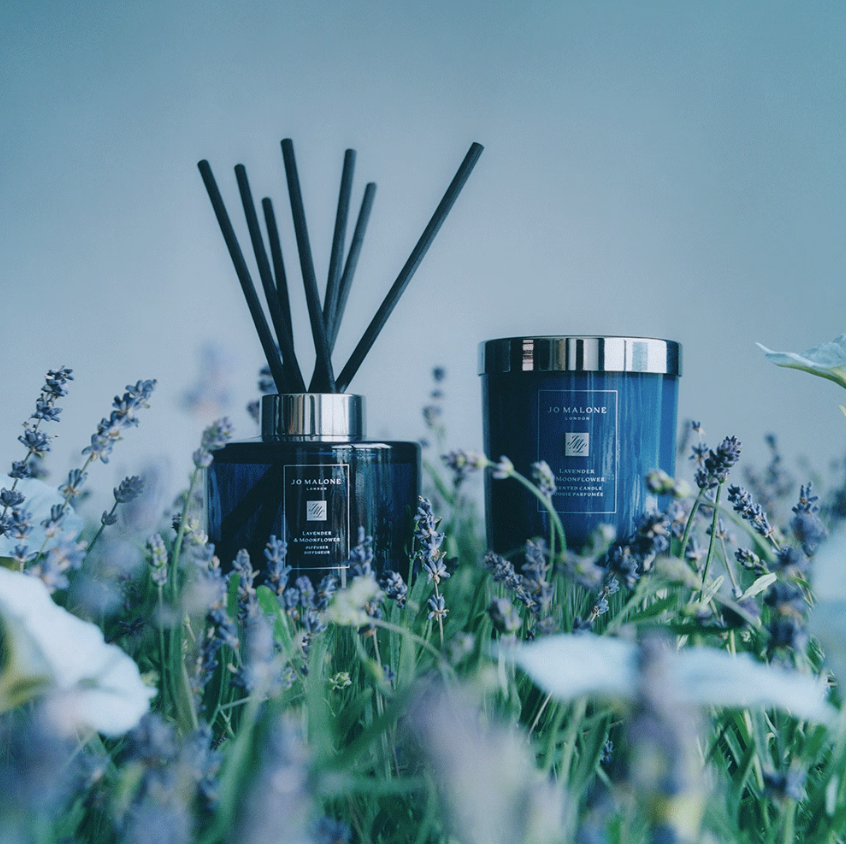 Dark blue Jo Malone candle and diffuser