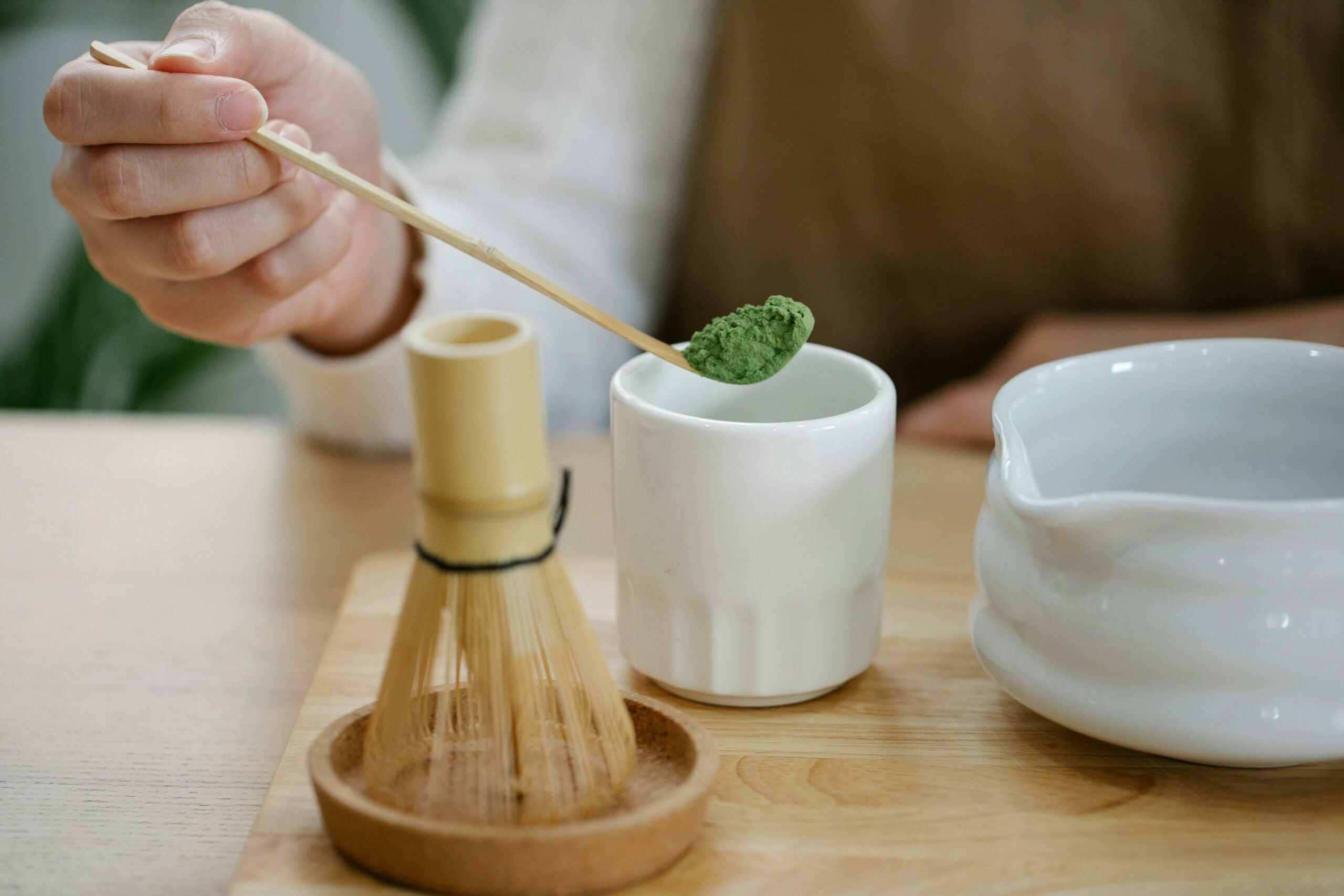 Employee making a matcha for wedding guest