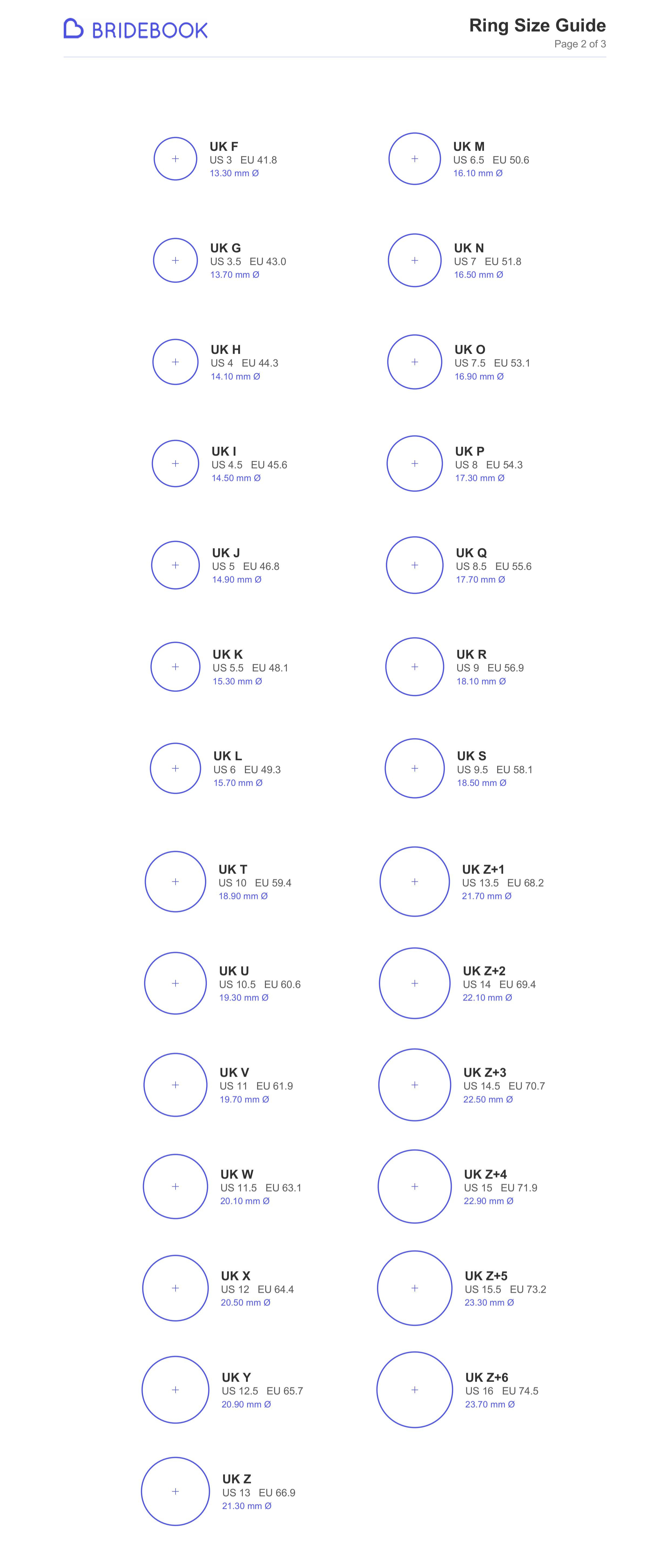 Free printable ring sizer tool from bridebook
